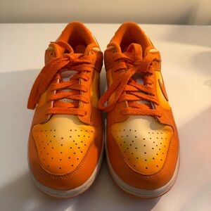Nike low dunk magnum orange. In good condition.